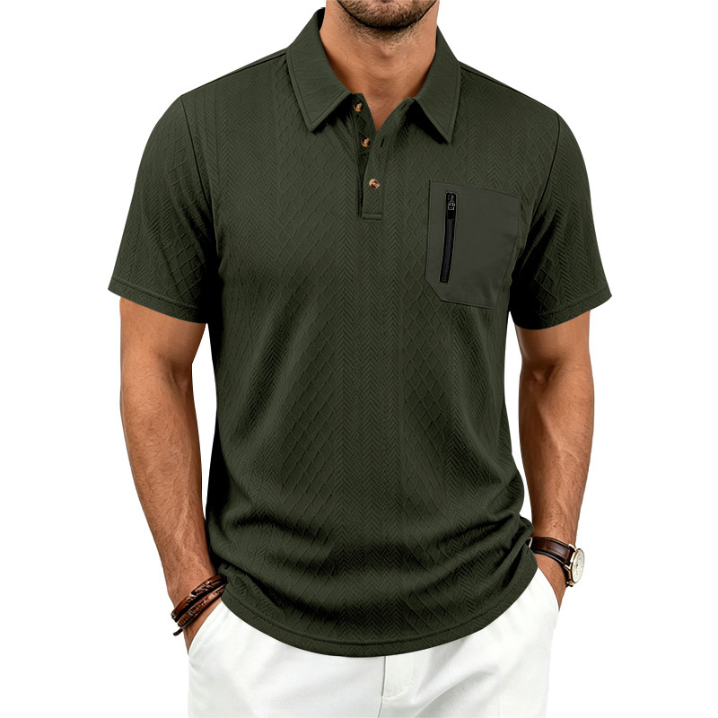 Polo Shirt Pique - New men's polo shirt with open