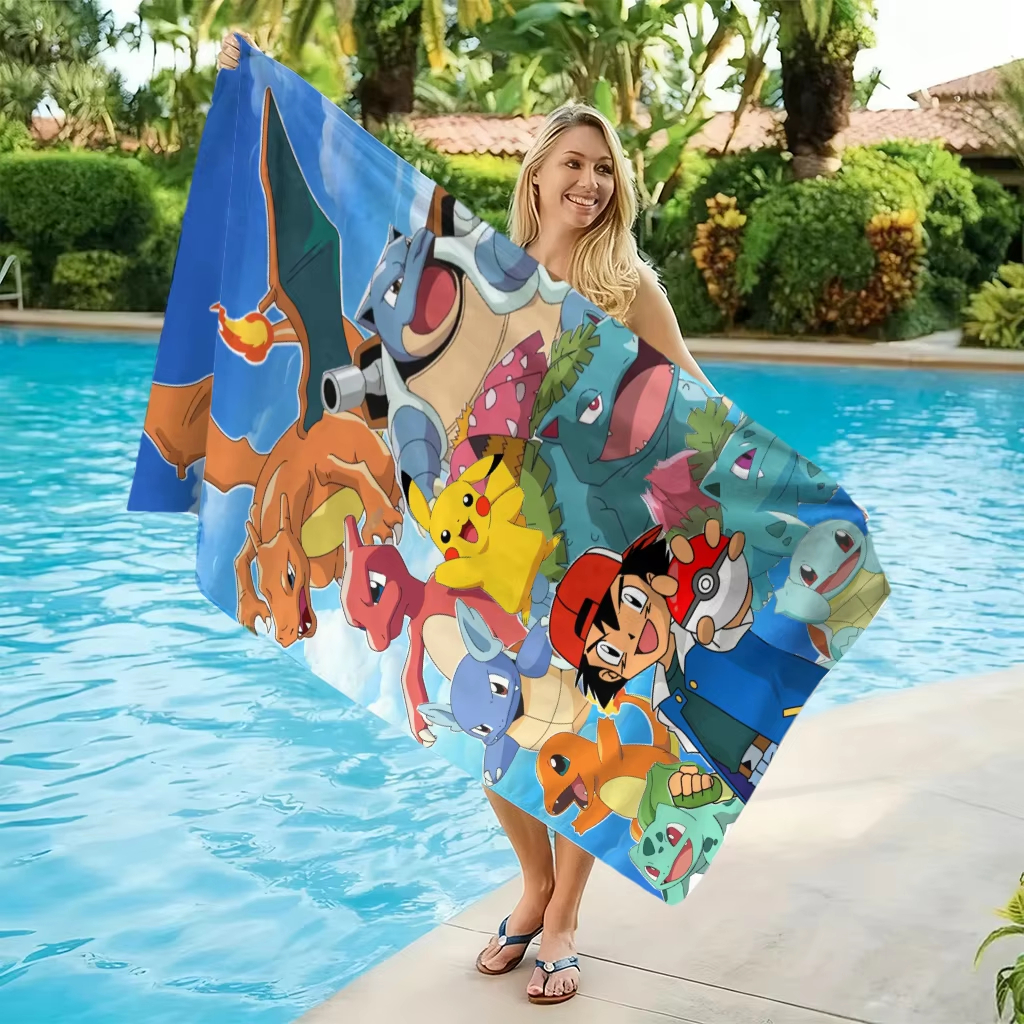 1pc Extra Large Pokemon Microf - Beach Towel Large ulasan dan harga