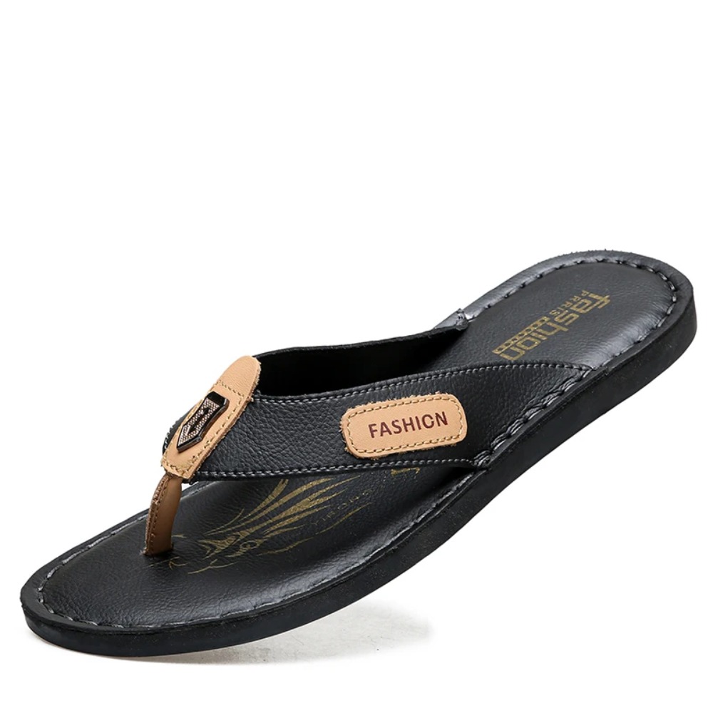 Men's Leather Flip Flops Summe - Flip Flop Leather Men ulasan dan harga