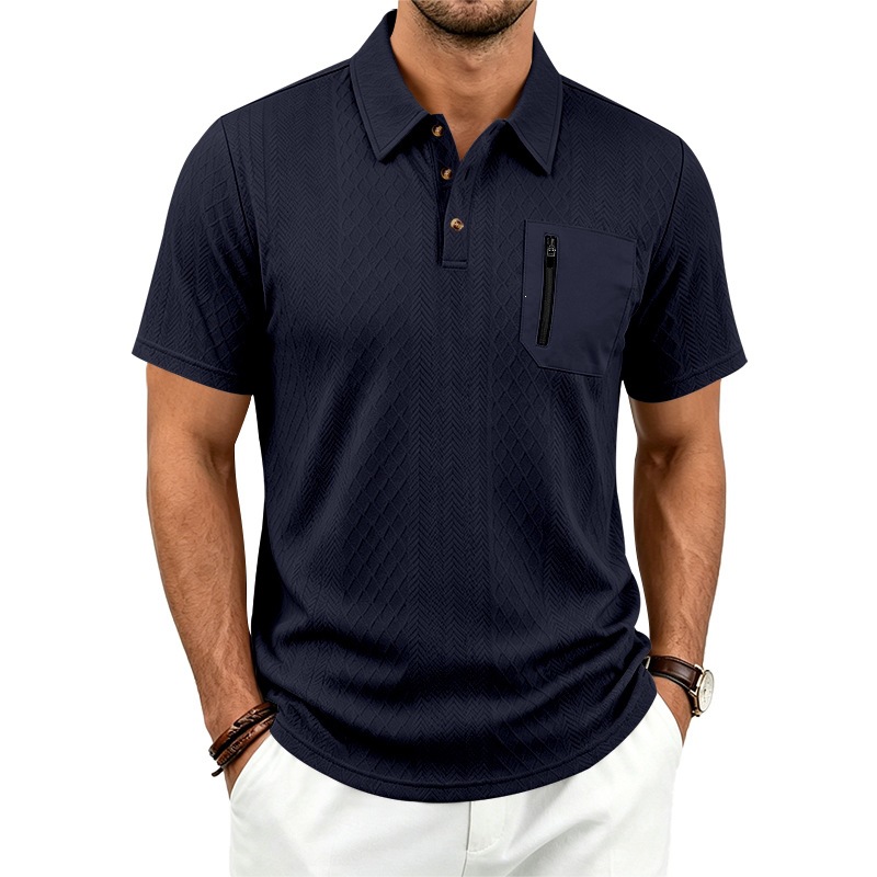 New men's polo shirt with open - Polo Shirt Pique ulasan dan harga