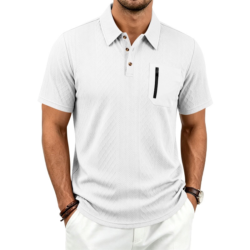 New men's polo shirt with open - Polo Shirt Pique ulasan dan harga