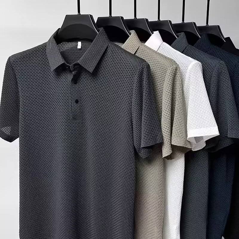 Summer New Men's Lop-up Hollow - Polo Shirt Pique ulasan dan harga