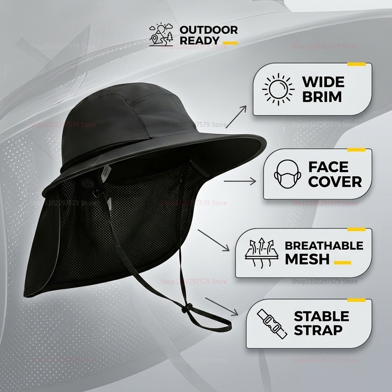 Unisex Wide Brim Panama Straw  - Bucket Hat Straw ulasan dan harga