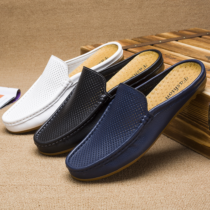 Men Casual Loafers Fashion Out - Flip Flop Leather Men ulasan dan harga