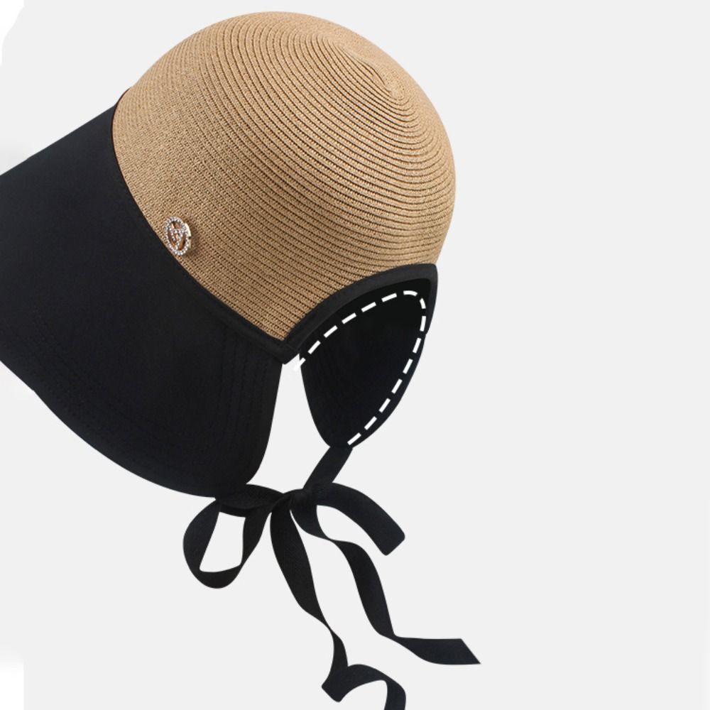 Sweet Shade Sun Caps Foldable  - Bucket Hat Straw ulasan dan harga