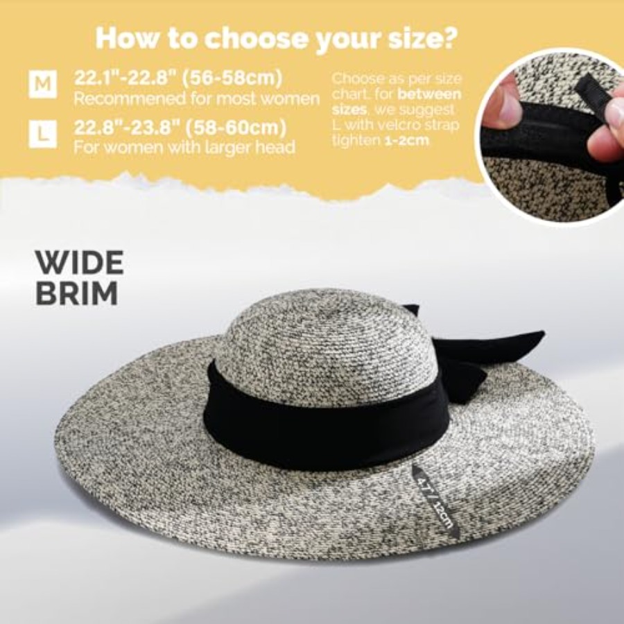 Hat Hut Wide Brim Beach Sun Ha - Packable Hat Nylon ulasan dan harga