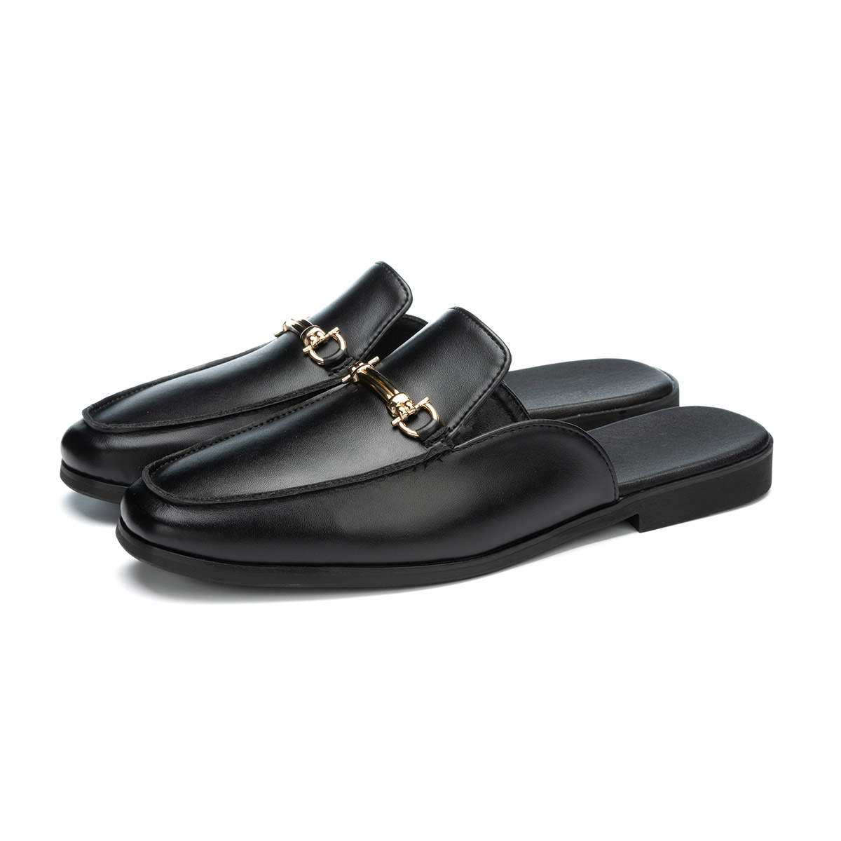 Fashion Men's Slip-on Half Sli - Flip Flop Leather Men ulasan dan harga