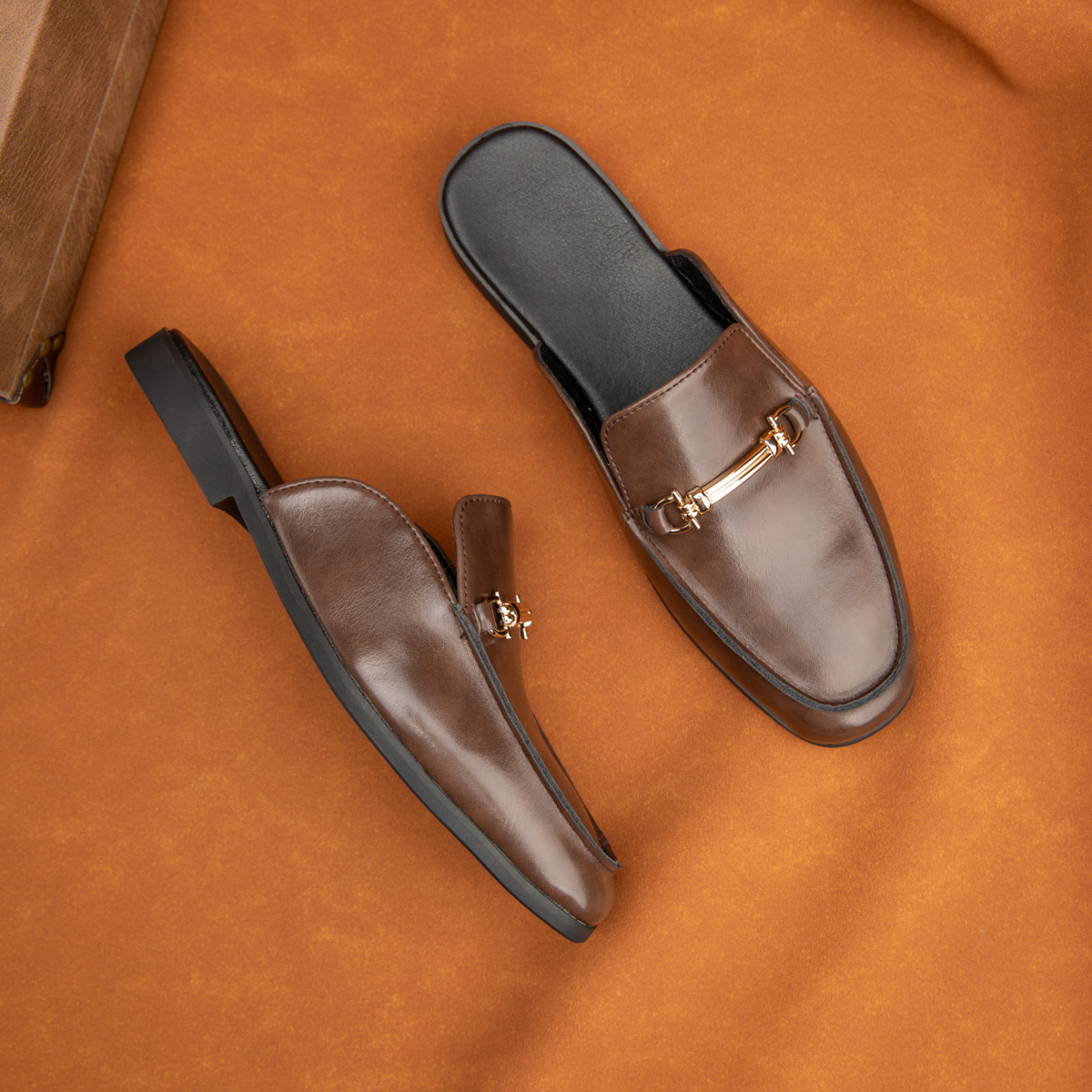 Fashion Men's Slip-on Half Sli - Flip Flop Leather Men ulasan dan harga