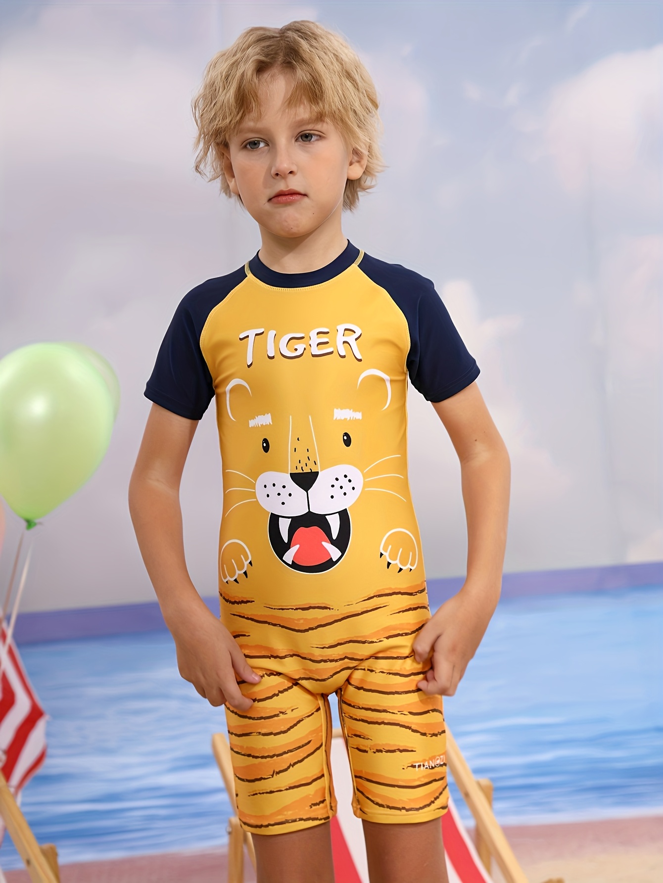 Cute Tiger Children's One-piec - Swim Trunk Quick Dry ulasan dan harga