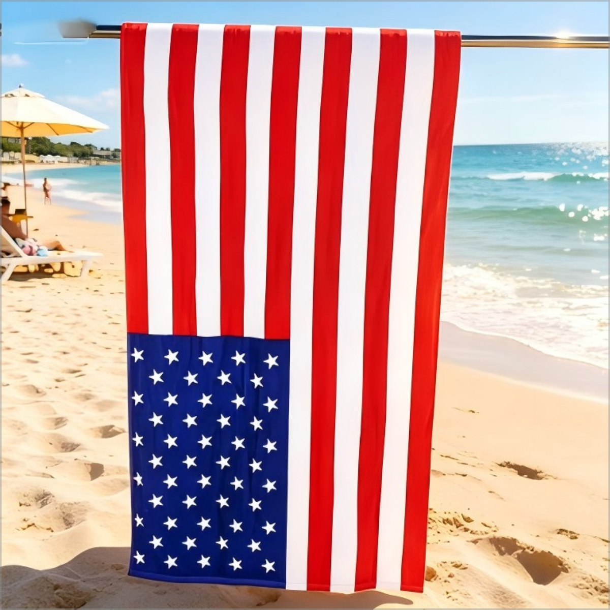 1pc USA American Flag Print Be - Beach Towel Large ulasan dan harga