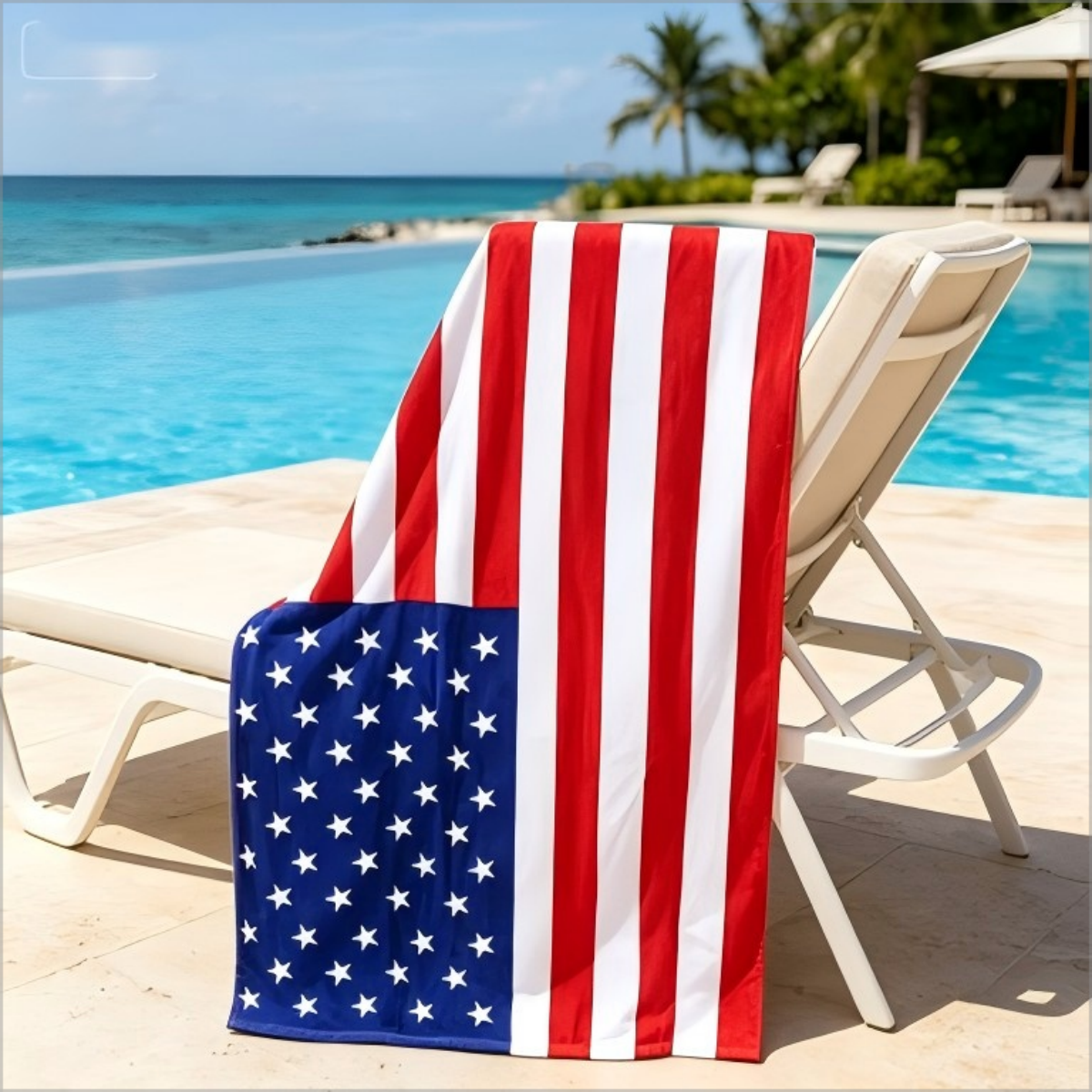 1pc USA American Flag Print Be - Beach Towel Large ulasan dan harga