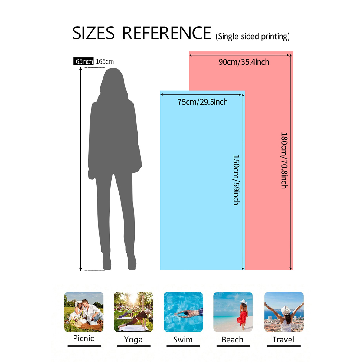1pc Personalized beach towel,  - Beach Towel Large ulasan dan harga