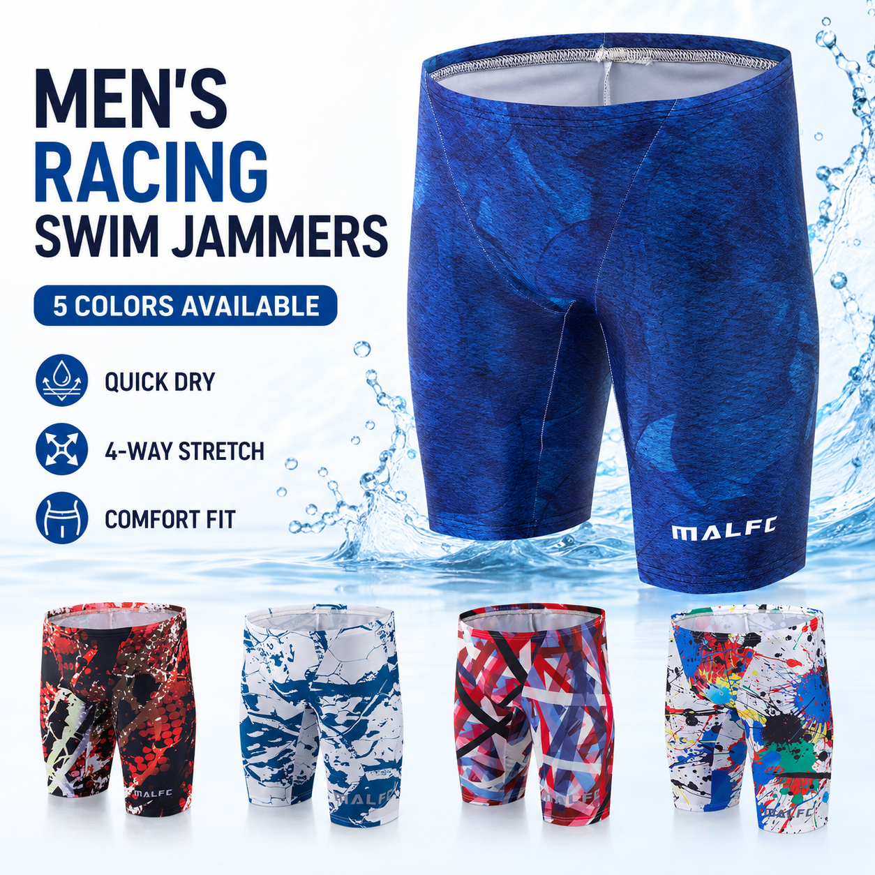 MALFC Summer Men's Swim Jammer - Swim Trunk Quick Dry ulasan dan harga