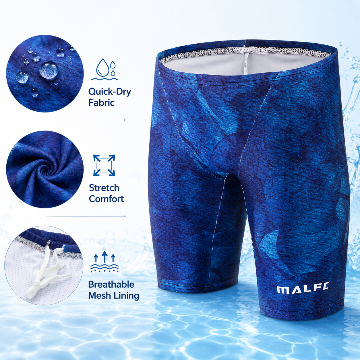 MALFC Summer Men's Swim Jammer - Swim Trunk Quick Dry ulasan dan harga