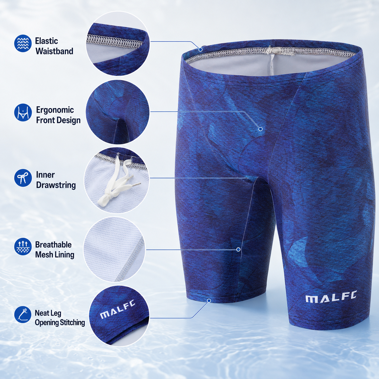 MALFC Summer Men's Swim Jammer - Swim Trunk Quick Dry ulasan dan harga
