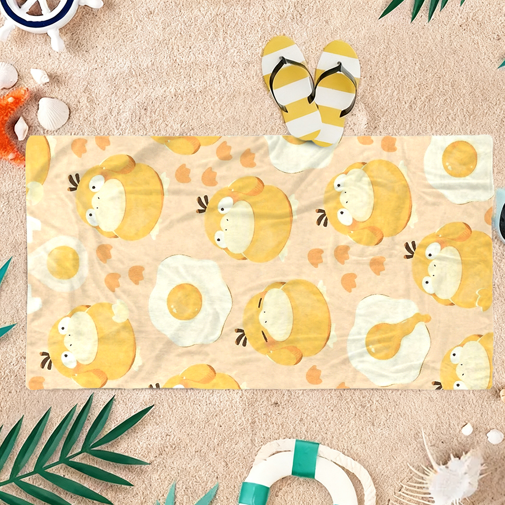 P-Pokémon Psyduck Beach Towel  - Beach Towel Large ulasan dan harga