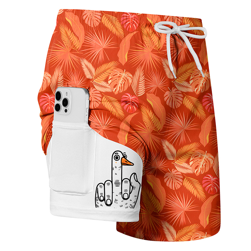 Men's Prank Duck Print Board S - Swim Trunk Quick Dry ulasan dan harga