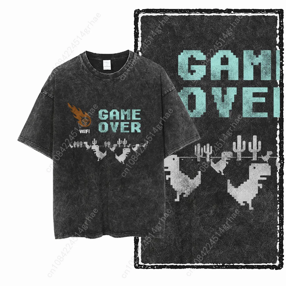 ZH DINO GAME THEME Printed Cot - Tee Graphic Print ulasan dan harga