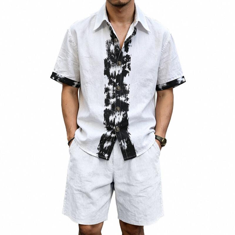 Casual Lightweight Summer Line - Linen Shirt Breathable ulasan dan harga