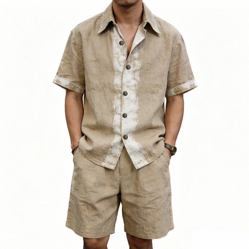 Casual Lightweight Summer Line - Linen Shirt Breathable ulasan dan harga