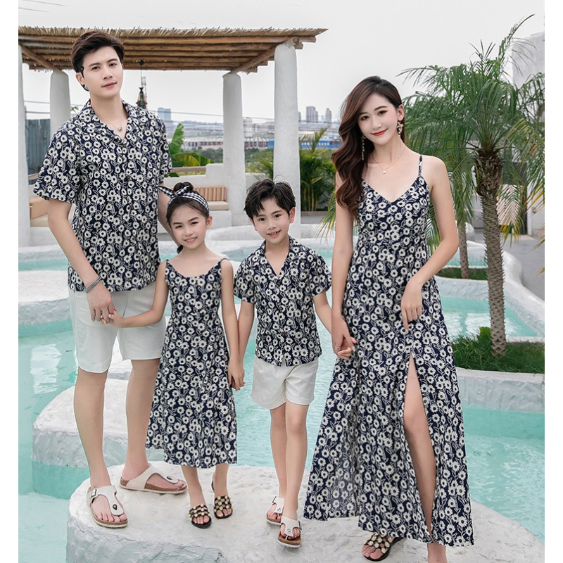 Family Matching Outfit Floral  - Resort Shirt Floral ulasan dan harga