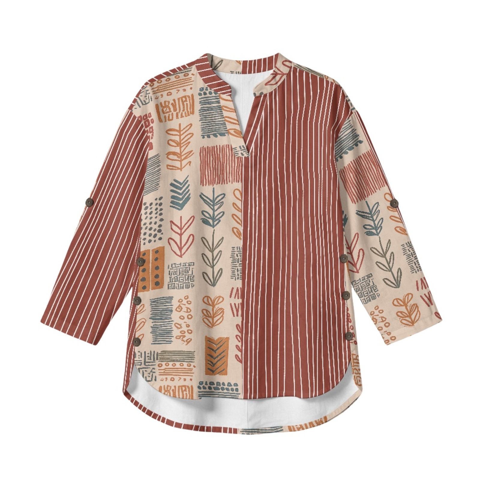 INSTANTARTS Women'S Linen V-Ne - Linen Shirt Breathable ulasan dan harga