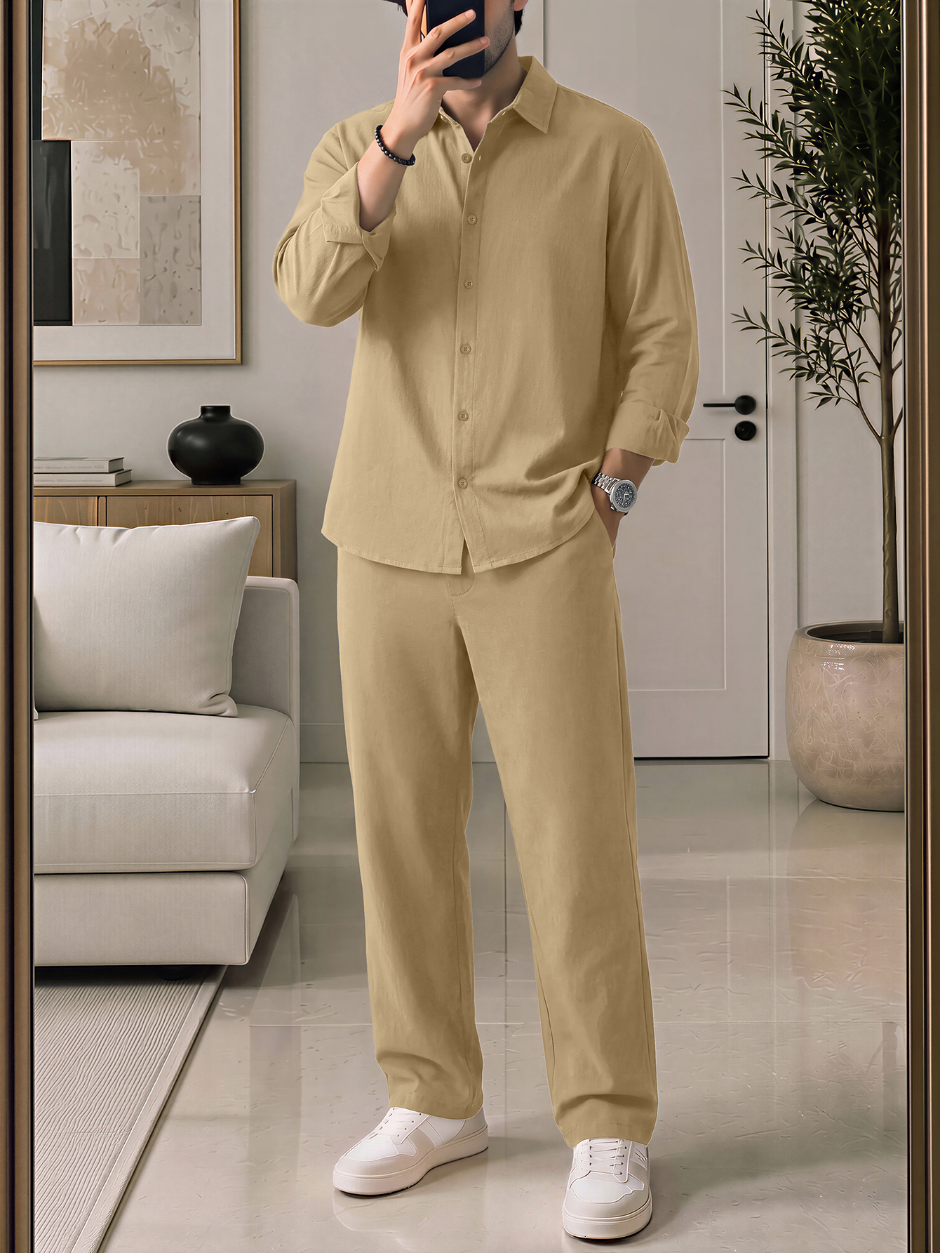 Lightweight And Comfortable Me - Linen Shirt Breathable ulasan dan harga